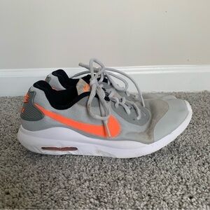 Kids Nike Air Max Oketo Platinum/ Orange Sneakers Size 6 Youth